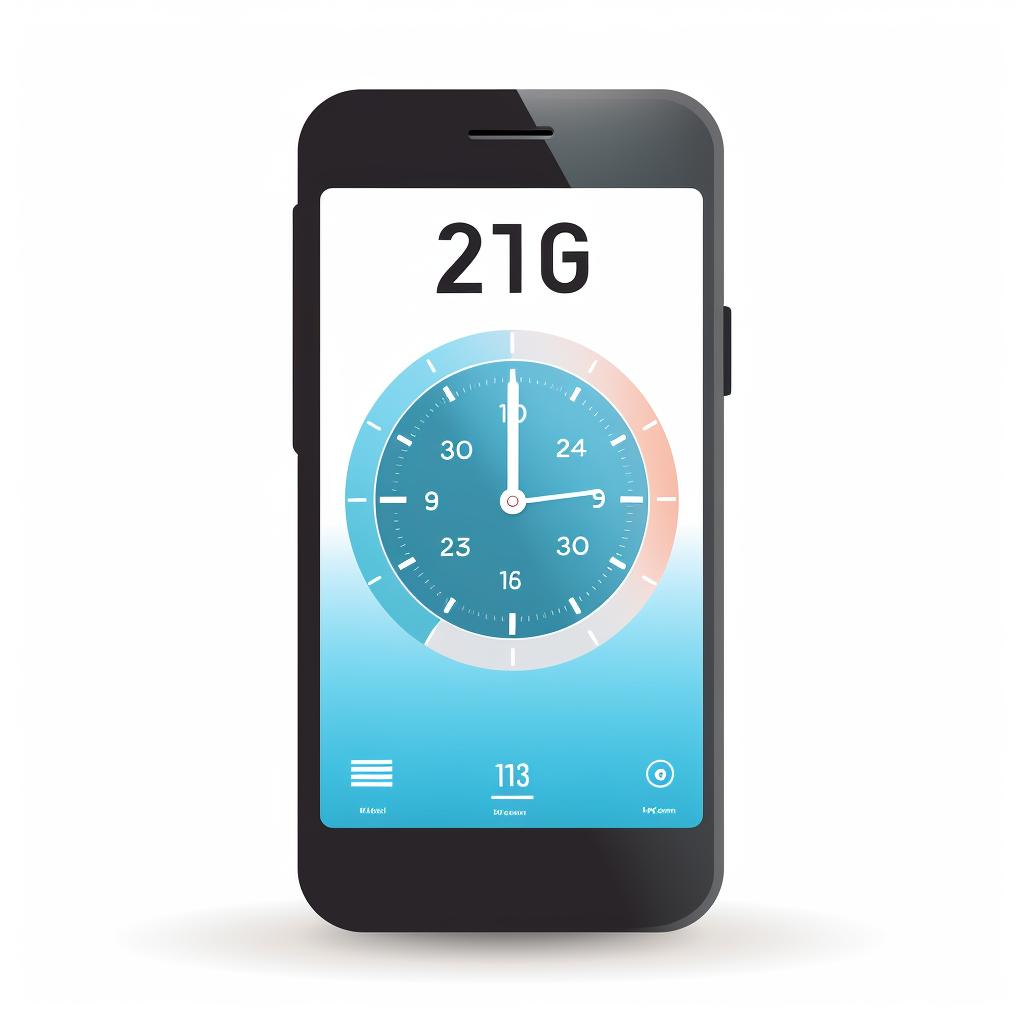 A smartphone with a timer app open and set to one minute intervals.